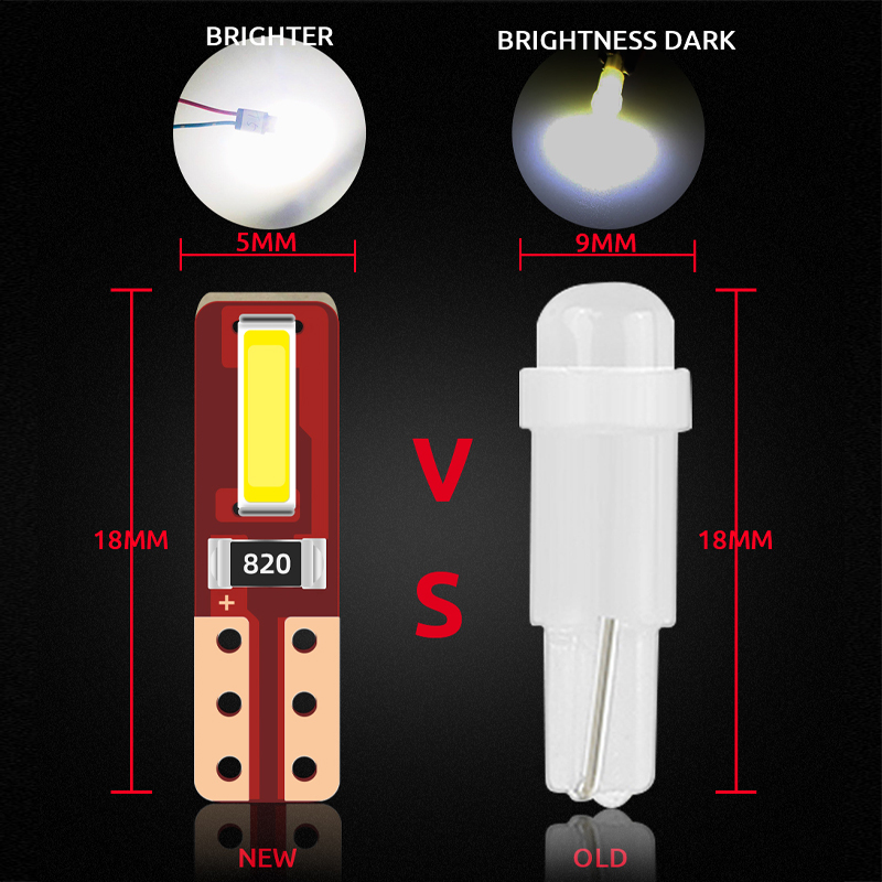 10Pcs T5 Led Bulb Canbus W3W 7 - Grow Light T5 ulasan dan harga